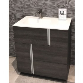 36″ Black Modern Bathroom Vanity Cabinet